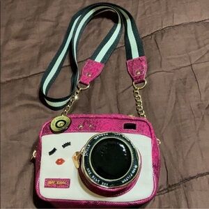 Betsey Johnson camera crossbody bag